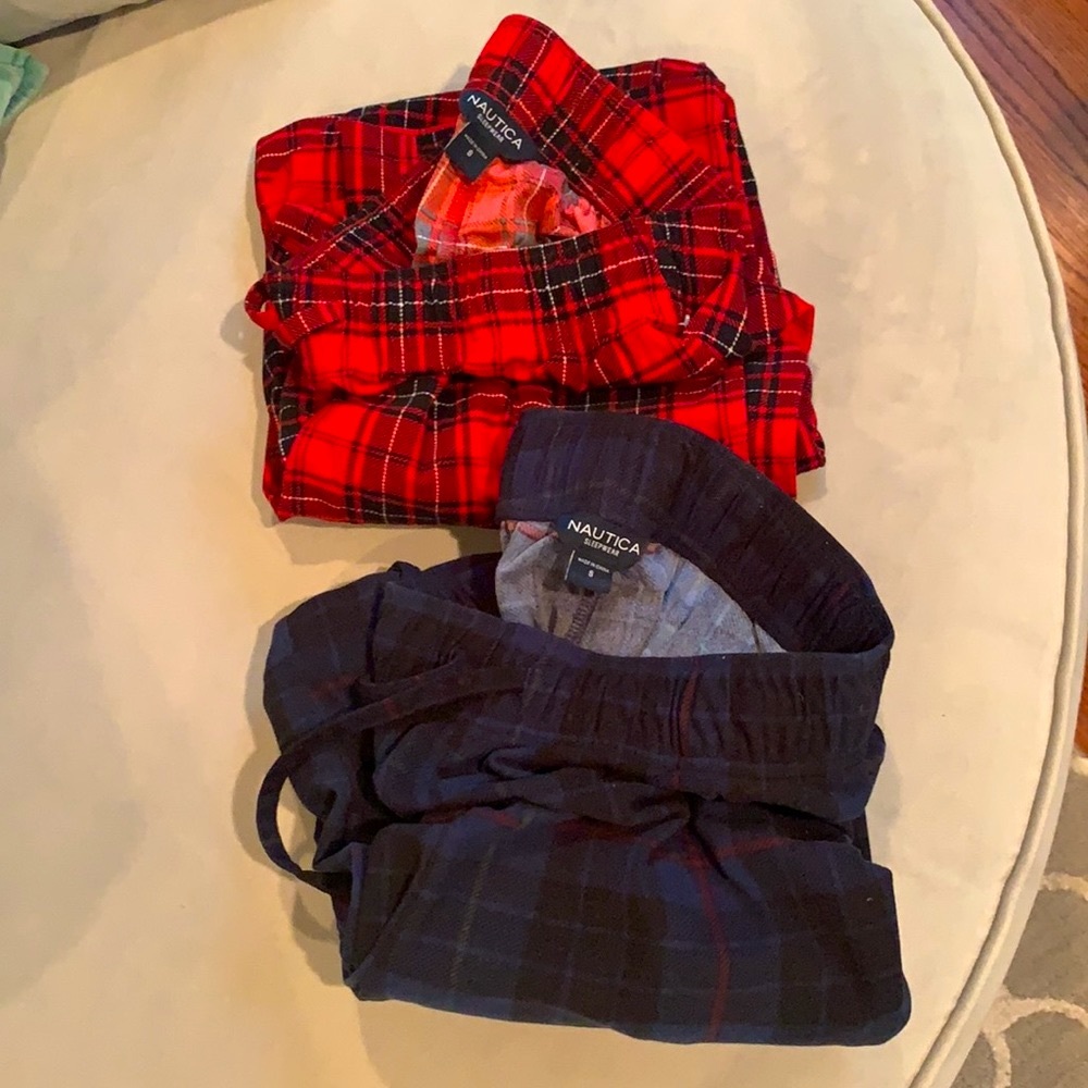 2 Super cozy Náutica flannel PJ bottoms. Size Small